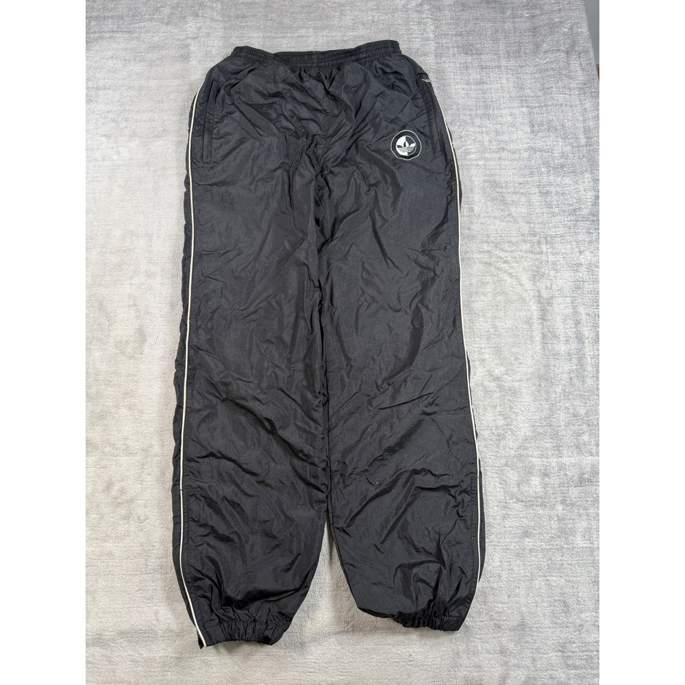 Adidas Pants Mens Large Black Vintage Zip Cuffs Baggy Track Streetwear Joggers